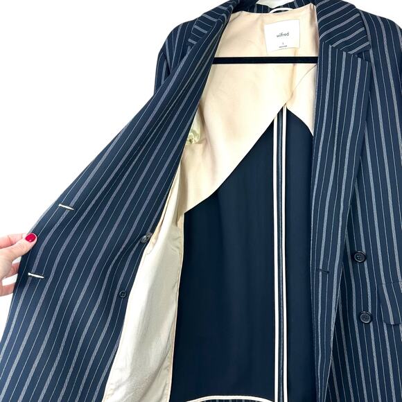 WILFRED x ARITZIA NWOT Cherrelle Pinstripe Double Breasted Blazer Jacket Small - Picture 5 of 10